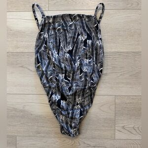 Bromelia Swimwear Swimsuit Bathing Suit Sz M One Piece Black Reversible Brazil